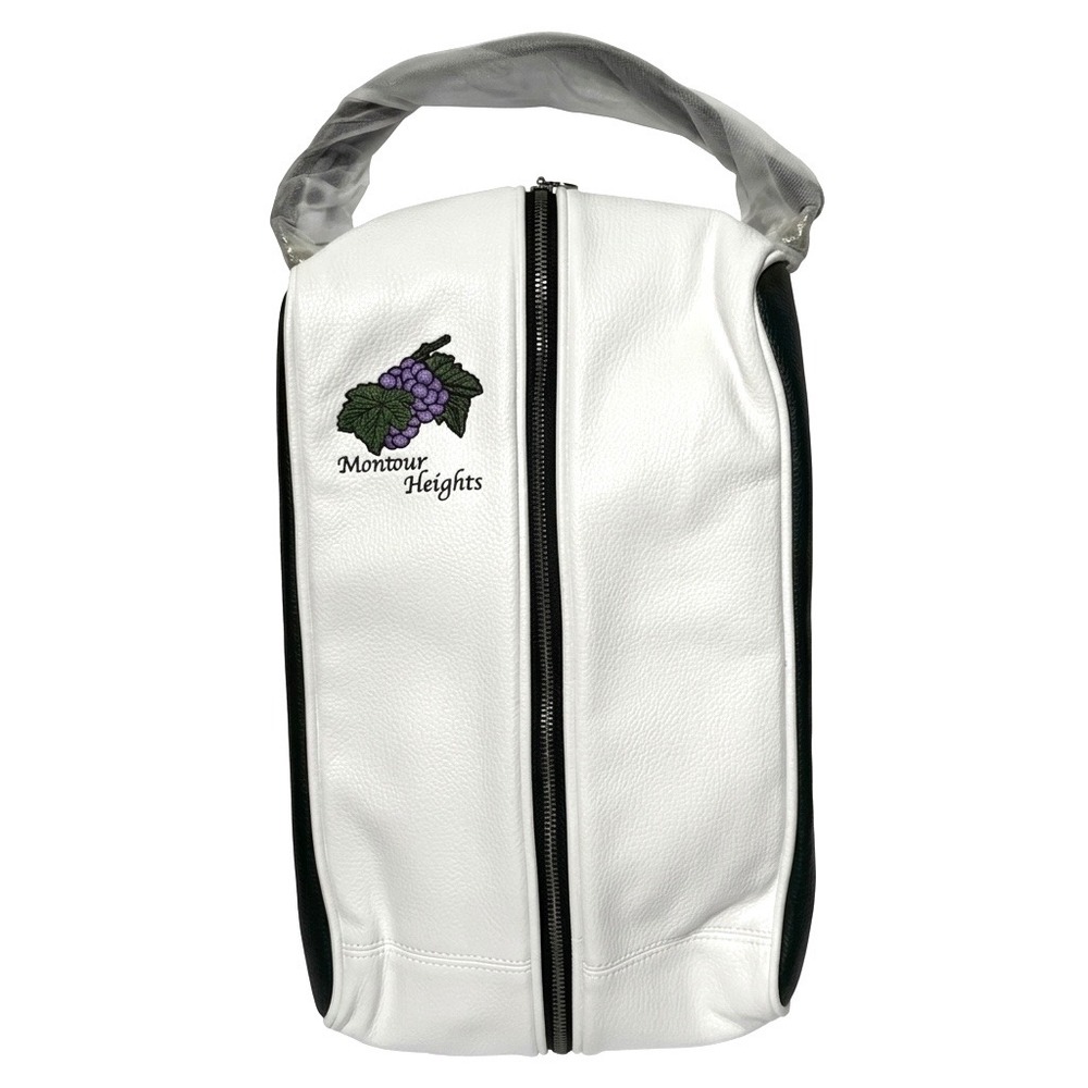 PRG Golf Shoe Bag White Green Montour Heights 2025 McCune Cup Leatherette